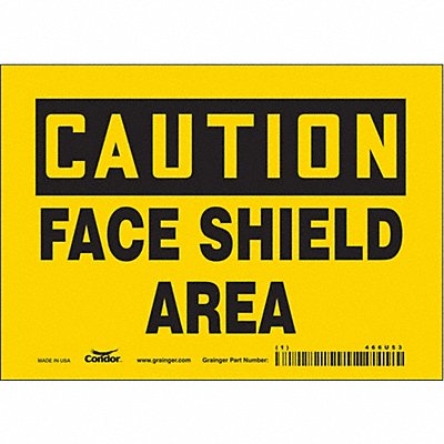 CONDOR 466U53 Safety Sign 5 inx7 in Vinyl