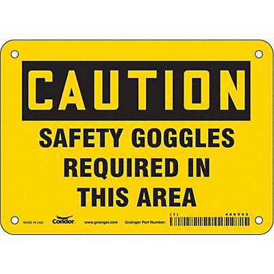 CONDOR 466V05 Safety Sign 5 in x 7 in Polyethylene