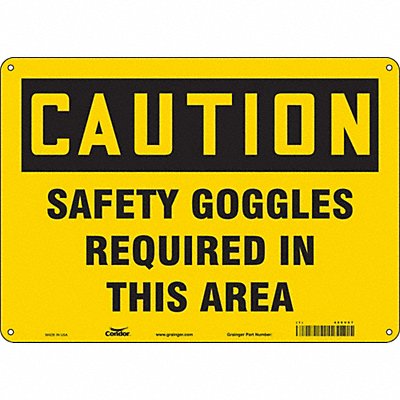 CONDOR 466V07 Safety Sign 10 inx14 in Polyethylene