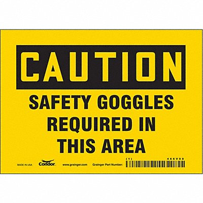 CONDOR 466V08 Safety Sign 5 in x 7 in Vinyl