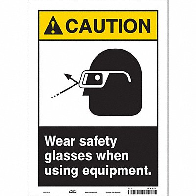 CONDOR 466V23 Safety Sign 14 inx10 in Vinyl