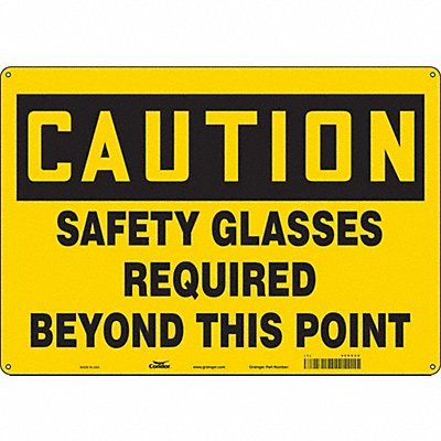 CONDOR 466V32 Safety Sign 14 inx20 in Aluminum