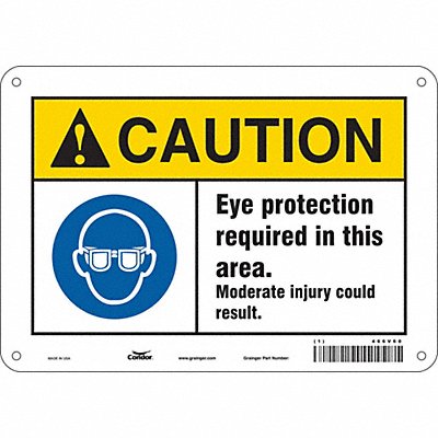CONDOR 466V60 Safety Sign 7 inx10 in Polyethylene