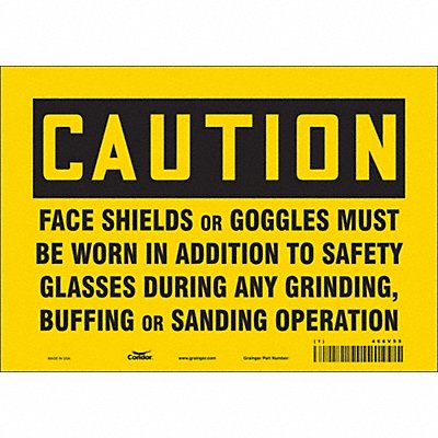 CONDOR 466V95 Safety Sign 7 inx10 in Vinyl