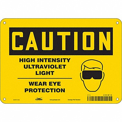 CONDOR 466W16 Safety Sign 7 in x 10 in Aluminum
