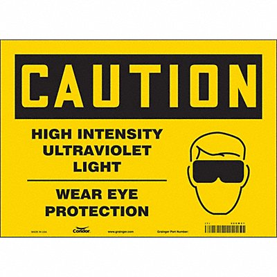 CONDOR 466W21 Safety Sign 10 inx14 in Vinyl