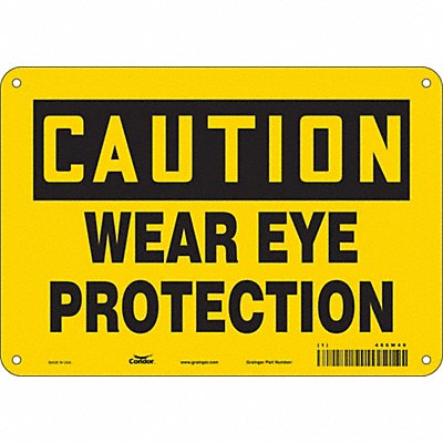 CONDOR 466W49 Safety Sign 7 in x 10 in Aluminum