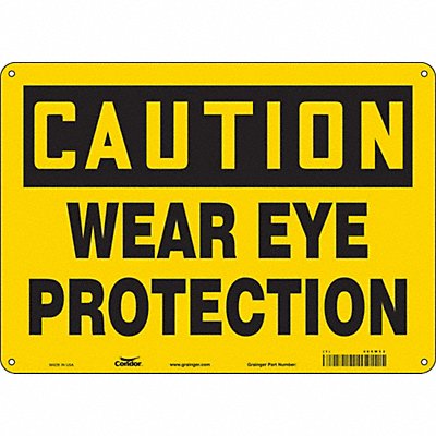 CONDOR 466W52 Safety Sign 10 inx14 in Polyethylene