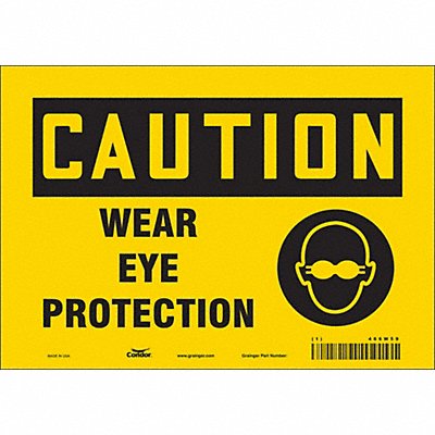 CONDOR 466W59 Safety Sign 7 inx10 in Vinyl