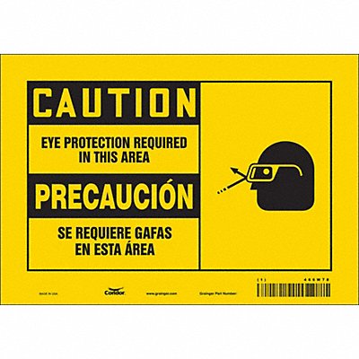 CONDOR 466W78 K0345 Safety Sign 7 inx10 in Vinyl