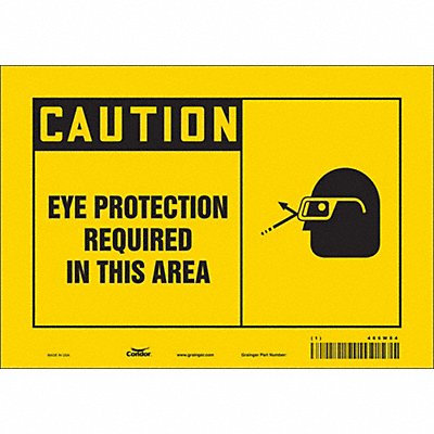 CONDOR 466W84 Safety Sign 7 inx10 in Vinyl