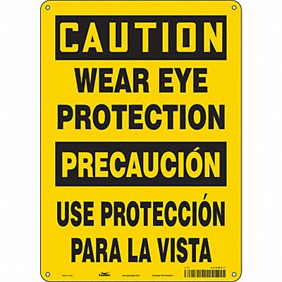 CONDOR 466W87 Safety Sign 14 inx10 in Aluminum