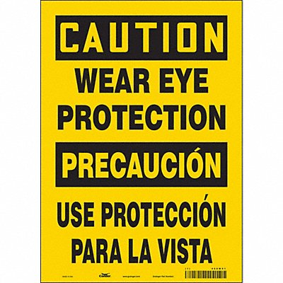 CONDOR 466W91 Safety Sign 14 in x 10 in Vinyl