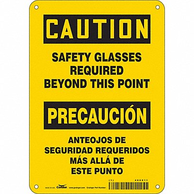 CONDOR 466X11 Safety Sign 10 inx7 in Aluminum