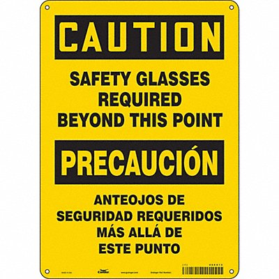 CONDOR 466X14 Safety Sign 14 inx10 in Polyethylene
