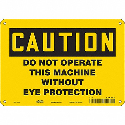 CONDOR 466X19 Safety Sign 7 inx10 in Polyethylene