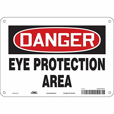 CONDOR 466X55 Safety Sign 7 in x 10 in Aluminum