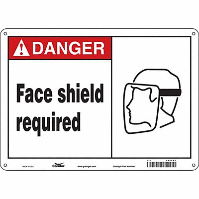 CONDOR 466X93 Safety Sign 10 inx14 in Polyethylene
