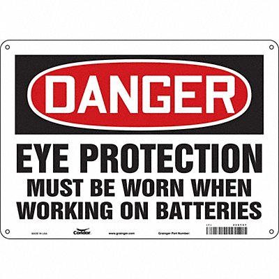 CONDOR 466Y67 Safety Sign 10 in x 14 in Aluminum