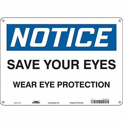 CONDOR 466Z54 Safety Sign 10 in x 14 in Polyethylene