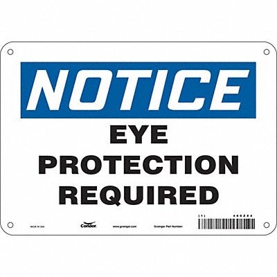 CONDOR 466Z84 Safety Sign 7 inx10 in Polyethylene