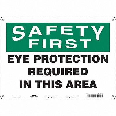 CONDOR 467A70 Safety Sign 10 inx14 in Aluminum