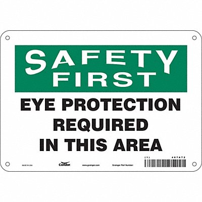 CONDOR 467A72 Safety Sign 7 inx10 in Polyethylene