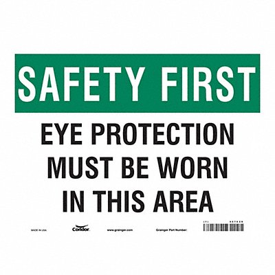 CONDOR 467C29 Safety Sign 10 inx14 in Vinyl