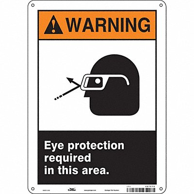 CONDOR 467C76 Safety Sign 14 inx10 in Polyethylene