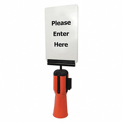 TENSABARRIER TC114SIGNTOPPER Sign Frame 4 1/2 H 5 W Black