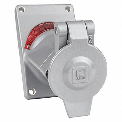 HUBBELL UGR0C15231QWWW Receptacle Grey 15 A 2P3W Back 1PK