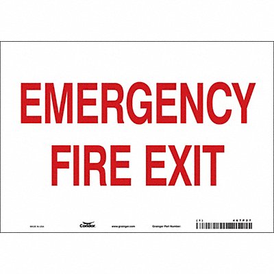 CONDOR 467P27 Safety Sign 7 in x 10 in Vinyl