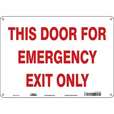 CONDOR 467P30 Safety Sign 10 in x 14 in Aluminum