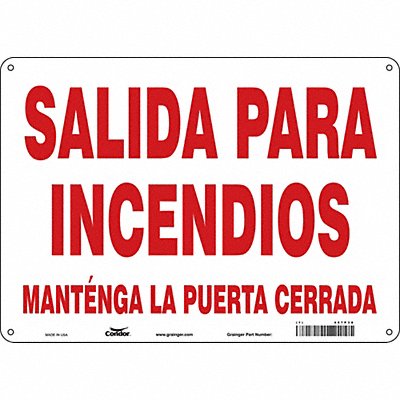 CONDOR 467P38 Safety Sign 10 in x 14 in Polyethylene
