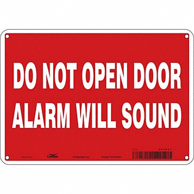 CONDOR 467P57 Safety Sign 7 in x 10 in Aluminum