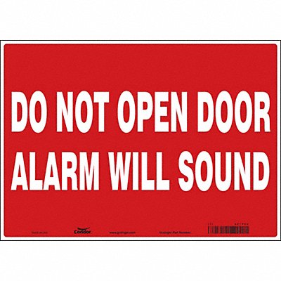 CONDOR 467P66 Safety Sign 10 in x 14 in Vinyl