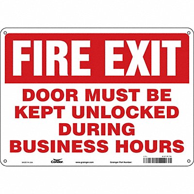 CONDOR 467P79 Safety Sign 10 in x 14 in Aluminum