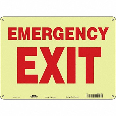 CONDOR 467P94 Safety Sign 10 in x 14 in Polyethylene