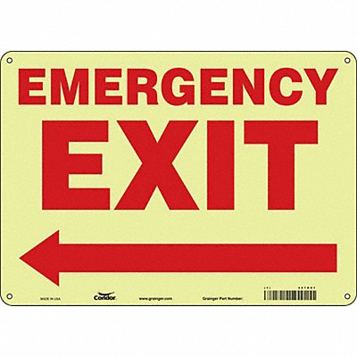 CONDOR 467R01 Safety Sign 10 in x 14 in Polyethylene