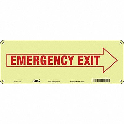 CONDOR 467R11 Safety Sign 5 in x 14 in Polyethylene