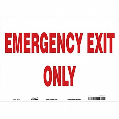 CONDOR 467R49 J6981 Safety Sign 10 in x 14 in Vinyl
