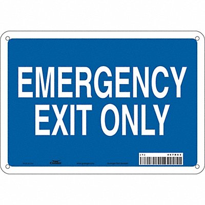CONDOR 467R63 Safety Sign 7 in x 10 in Aluminum