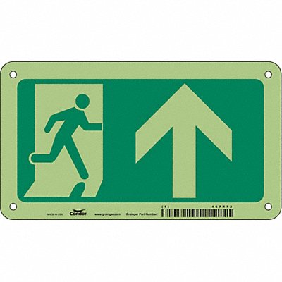 CONDOR 467R72 Safety Sign 4 1/2 in x 8 in Aluminum
