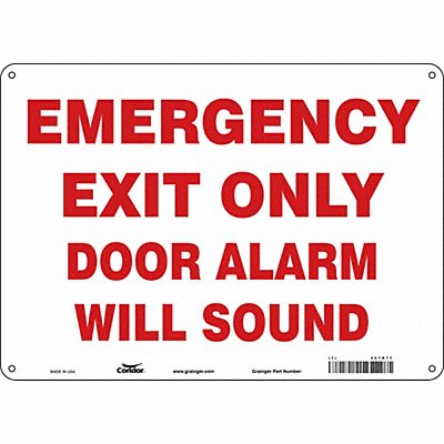 CONDOR 467R77 Safety Sign 10 in x 14 in Polyethylene
