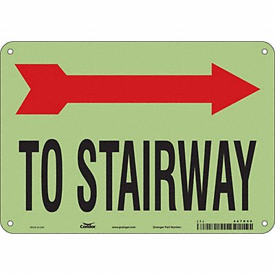 CONDOR 467R99 Safety Sign 7 in x 10 in Polyethylene