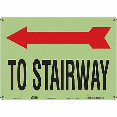 CONDOR 467T12 Safety Sign 10 in x 14 in Polyethylene