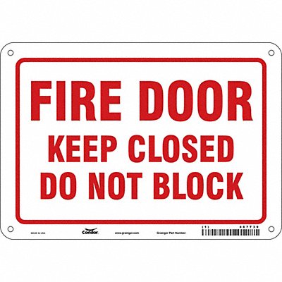 CONDOR 467T39 Safety Sign 7 in x 10 in Aluminum