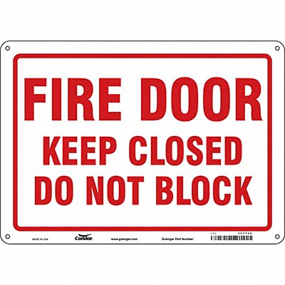 CONDOR 467T40 Safety Sign 10 in x 14 in Aluminum