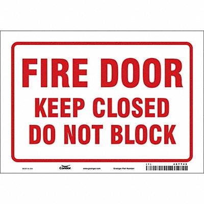 CONDOR 467T45 Safety Sign 7 in x 10 in Vinyl