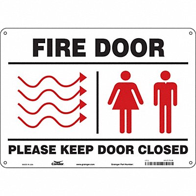 CONDOR 467T48 Safety Sign 10 in x 14 in Aluminum